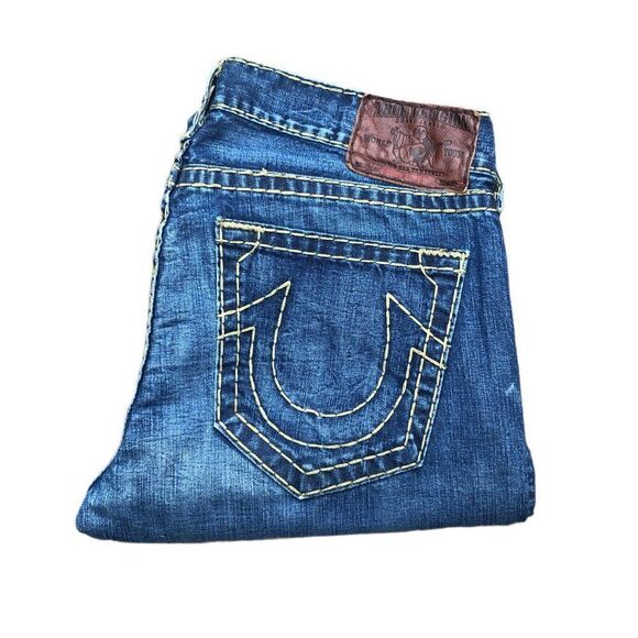 Vintage True Religion Jeans Size 36 Bobby Super T Blue - Picture 8 of 10